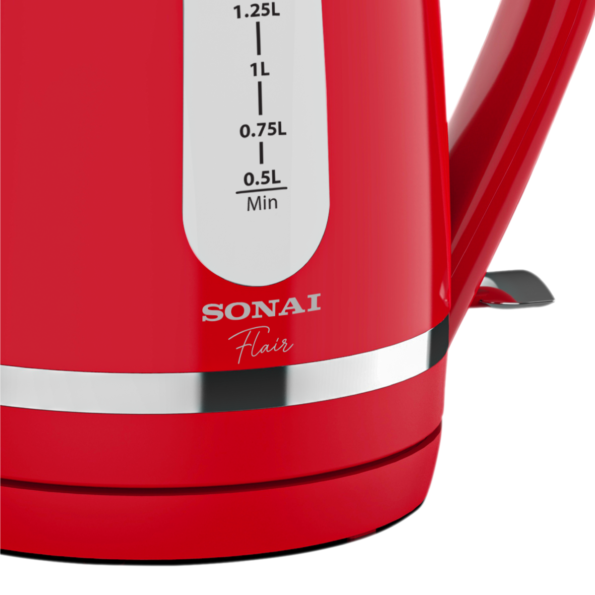 Sonai kettle plastic SH -2021, Red color 2200 Watt , 1.7 L