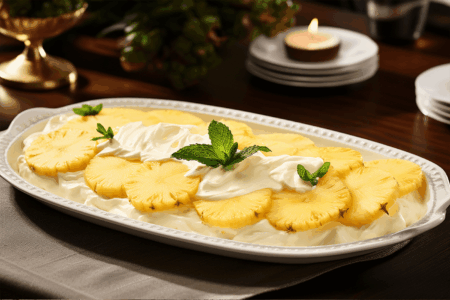 Pineapple Dessert with Cream and Biscuits Using the Rotato Blender from Sonai MAR-2500