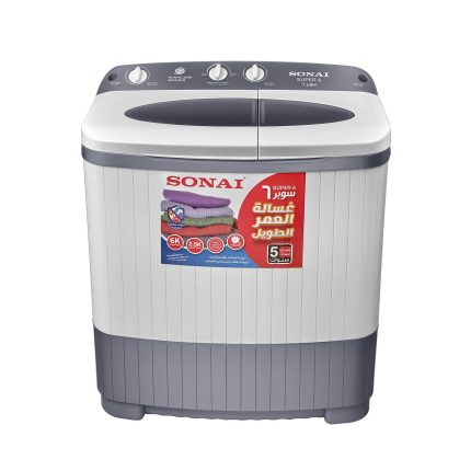 Sonai Washing Machine , SUPER 6 , Half Automatic WM , 6 KG , Wash &Spin Timer, MAR-8500